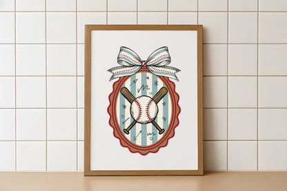 Retro Baseball Coquette Bow PNG, Vintage Baseball Mama Sublimation Design