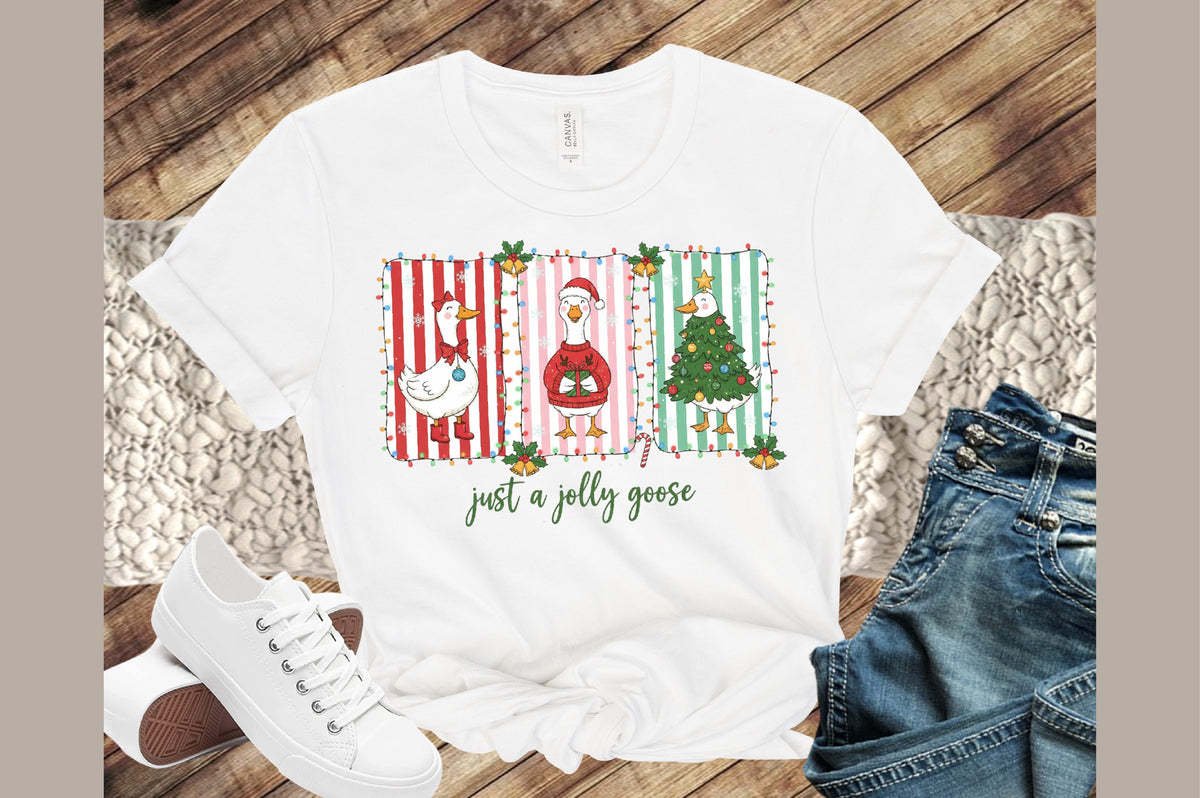 Retro Christmas Goose PNG Bundle