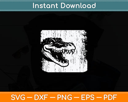 Vintage Retro Crocodile Svg Digital Cutting File