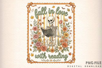 Retro Fall Reading Striped PNG