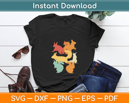 Retro Forest Animal Lover Gift Idea Squirrel Svg Digital Cutting File