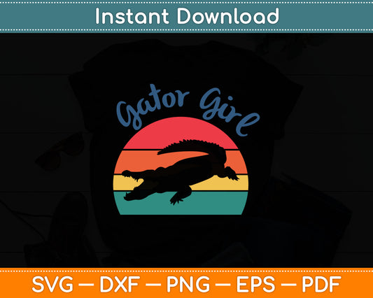 Retro Gator Girl Women Toddler See You Later Gator Alligator Svg Digital Cutting File