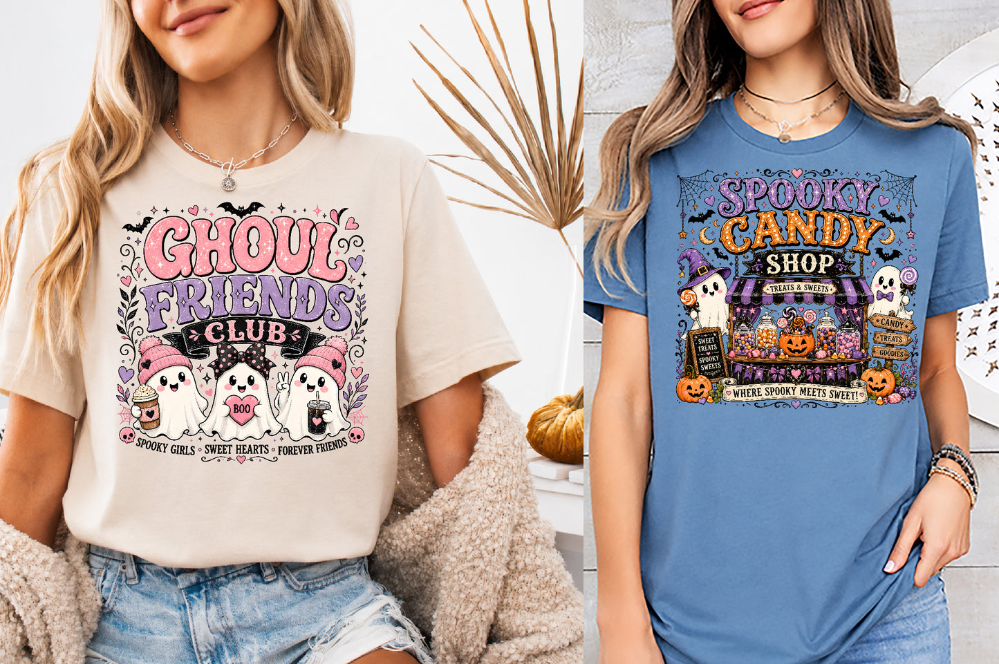 Retro Halloween PNG Bundle Spooky Cute Halloween Sublimation Designs
