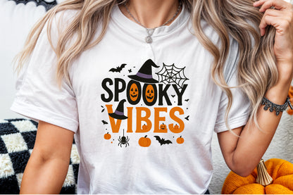 Retro Halloween Spooky Vibes PNG Sublimation Design