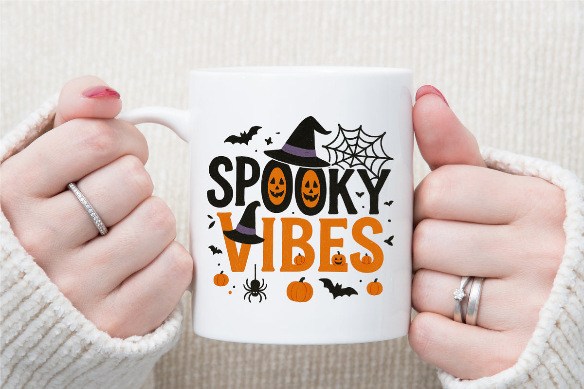 Retro Halloween Spooky Vibes PNG Sublimation Design
