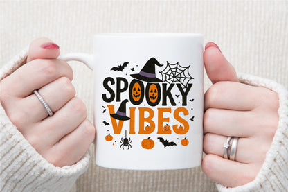 Retro Halloween Spooky Vibes PNG Sublimation Design