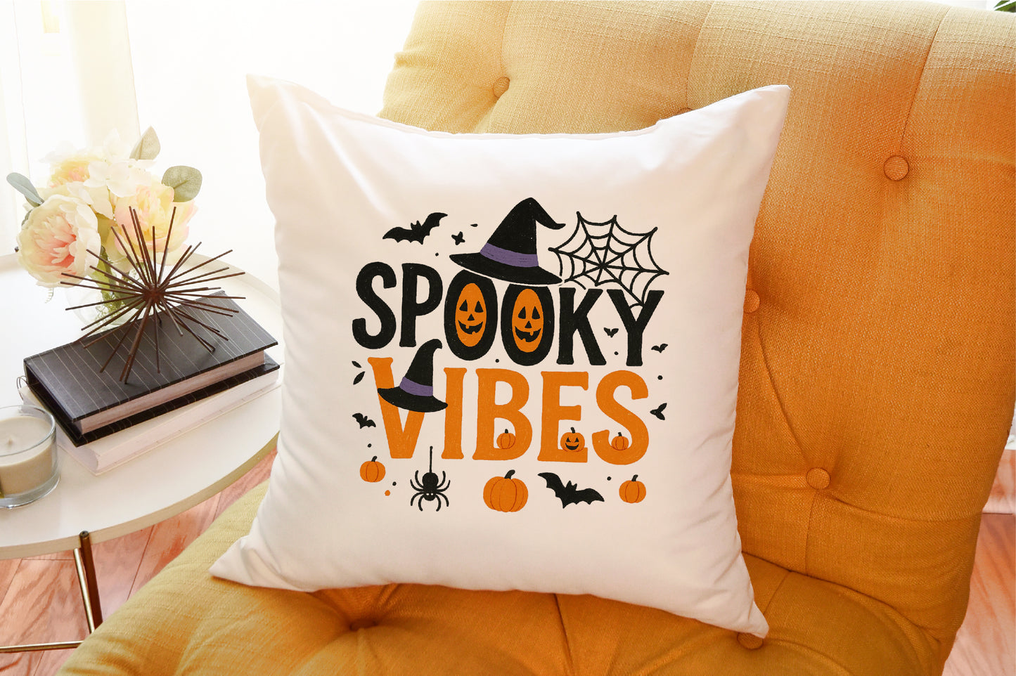 Retro Halloween Spooky Vibes PNG Sublimation Design