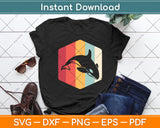 Retro Killer Whale Svg Png Dxf Digital Cutting File