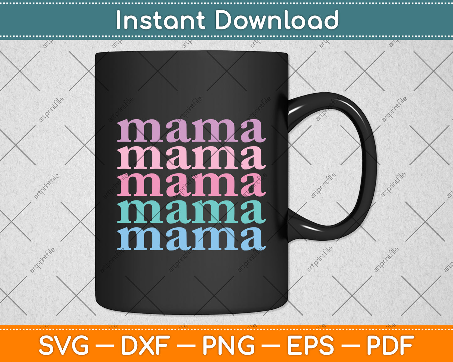 Retro Mama Mothers Day Svg Digital Cutting File