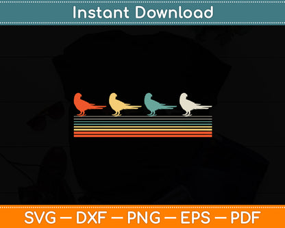 Retro Parrot Lover Parrot Vintage Funny Svg Digital Cutting File