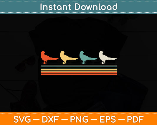 Retro Parrot Lover Parrot Vintage Funny Svg Digital Cutting File