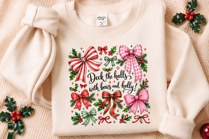 Retro Plaid Christmas Coquette PNG | Christmas Bow Holiday Sublimation