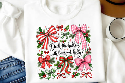 Retro Plaid Christmas Coquette PNG | Christmas Bow Holiday Sublimation