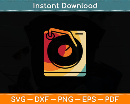 Retro Record Player Turntable Cute Music Lover Svg Digital Cutting File