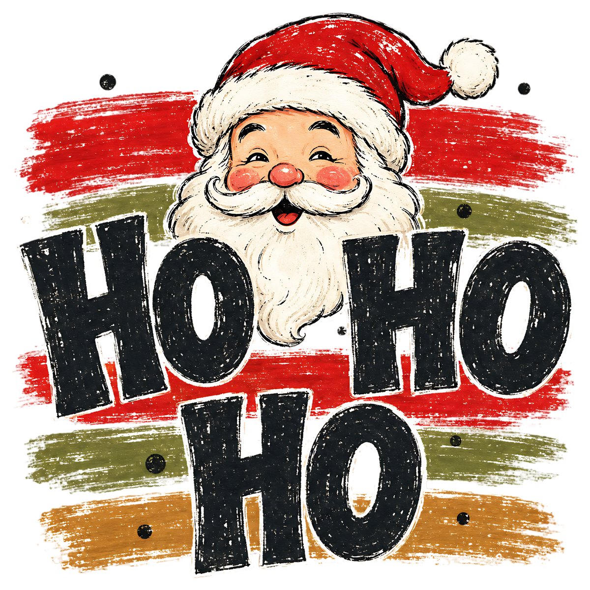 Retro Santa Ho Ho Ho Christmas PNG Vintage Santa Sublimation