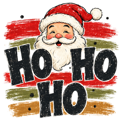 Retro Santa Ho Ho Ho Christmas PNG Vintage Santa Sublimation