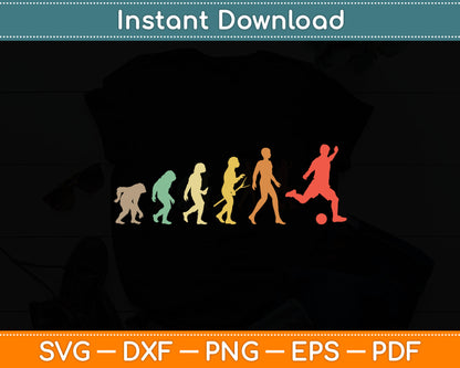 Retro Soccer Evolution Gift For Soccer Players SVG Digital Cutting File