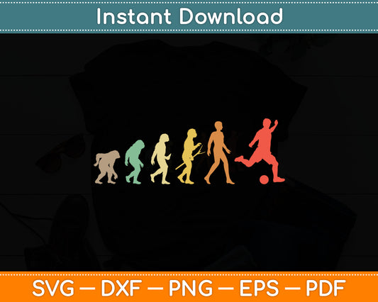 Retro Soccer Evolution Gift For Soccer Players SVG Digital Cutting File