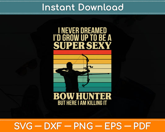 Retro Sunset Archery Svg Digital Cutting File