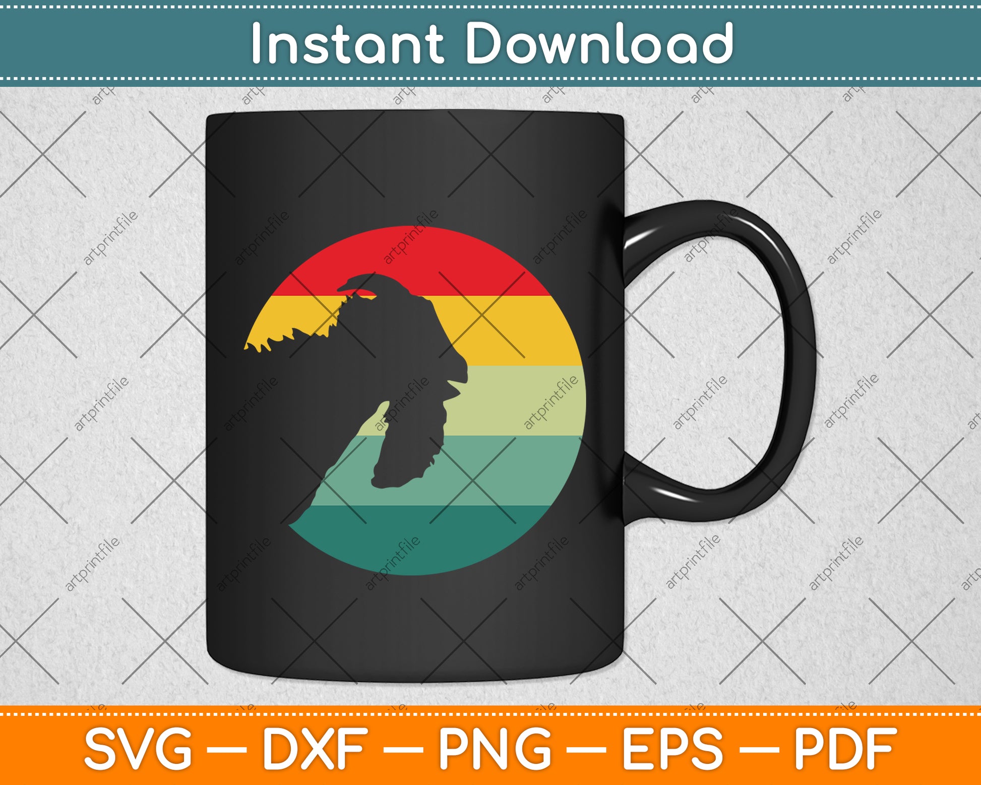 Vintage Retro Goat Svg Digital Cutting File