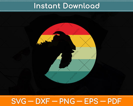 Vintage Retro Goat Svg Digital Cutting File