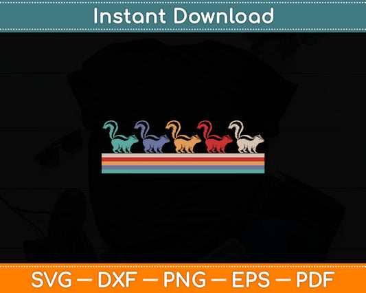 Retro Vintage Skunk - Animal Lover Zookeeper Svg Digital Cutting File