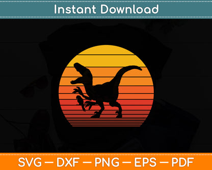 Retro Vintage T-rex Dinosaur Parrot Bird Svg Digital Cutting File