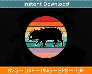 Retro Vintage Wombats Svg Png Dxf Digital Cutting File