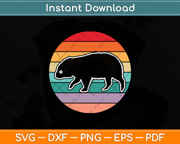 Retro Vintage Wombats Svg Png Dxf Digital Cutting File