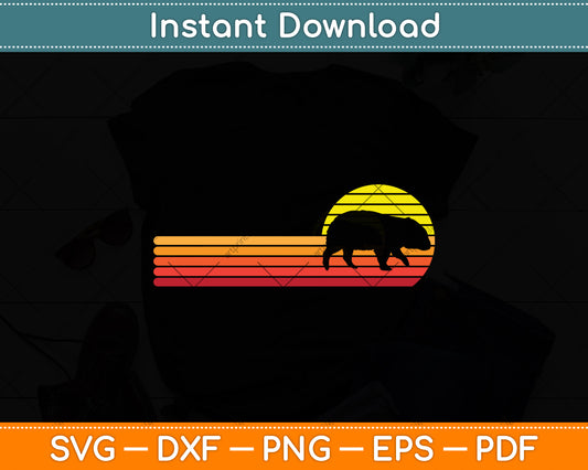 Retro Wombat Lover Funny Vintage Svg Png Dxf Digital Cutting File