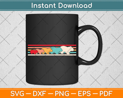 Retro Wombat Vintage Lover Svg Png Dxf Digital Cutting File