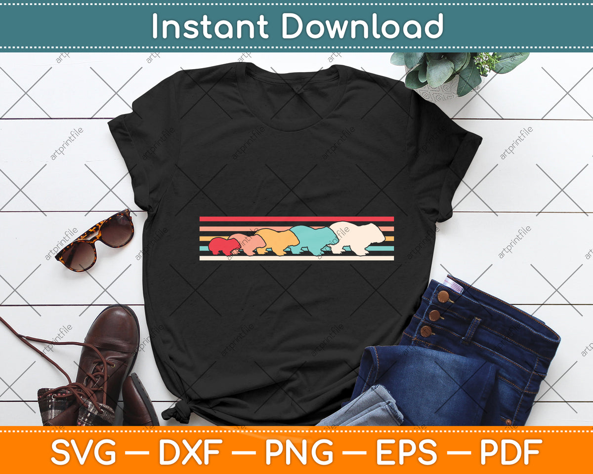 Retro Wombat Vintage Lover Svg Png Dxf Digital Cutting File