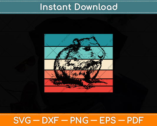 Retro Wombat Vintage Svg Png Dxf Digital Cutting File
