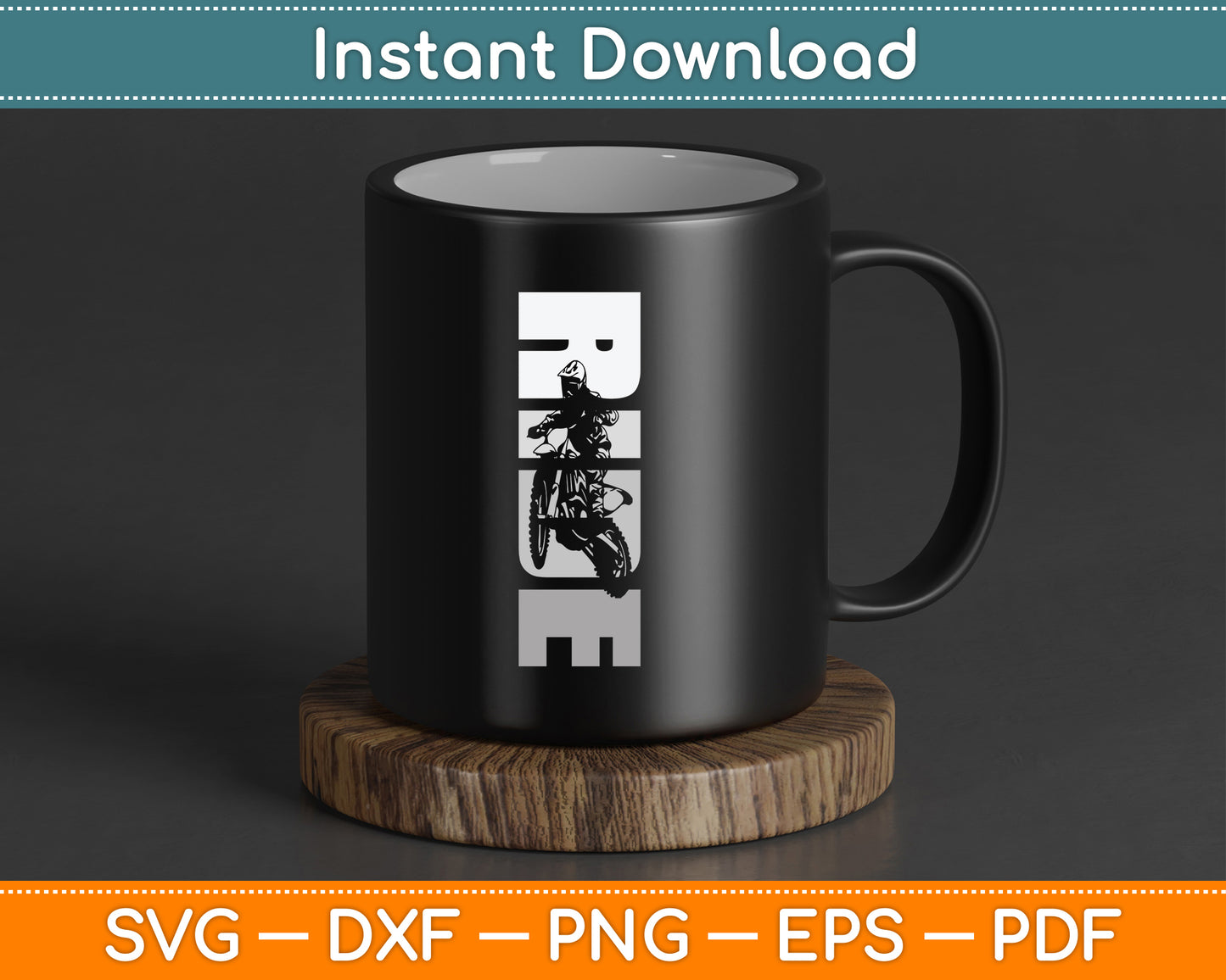 Ride Dirt Bike Motocross SVG PNG Digital Cutting File