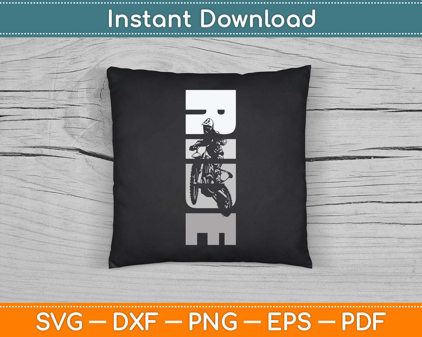 Ride Dirt Bike Motocross SVG PNG Digital Cutting File