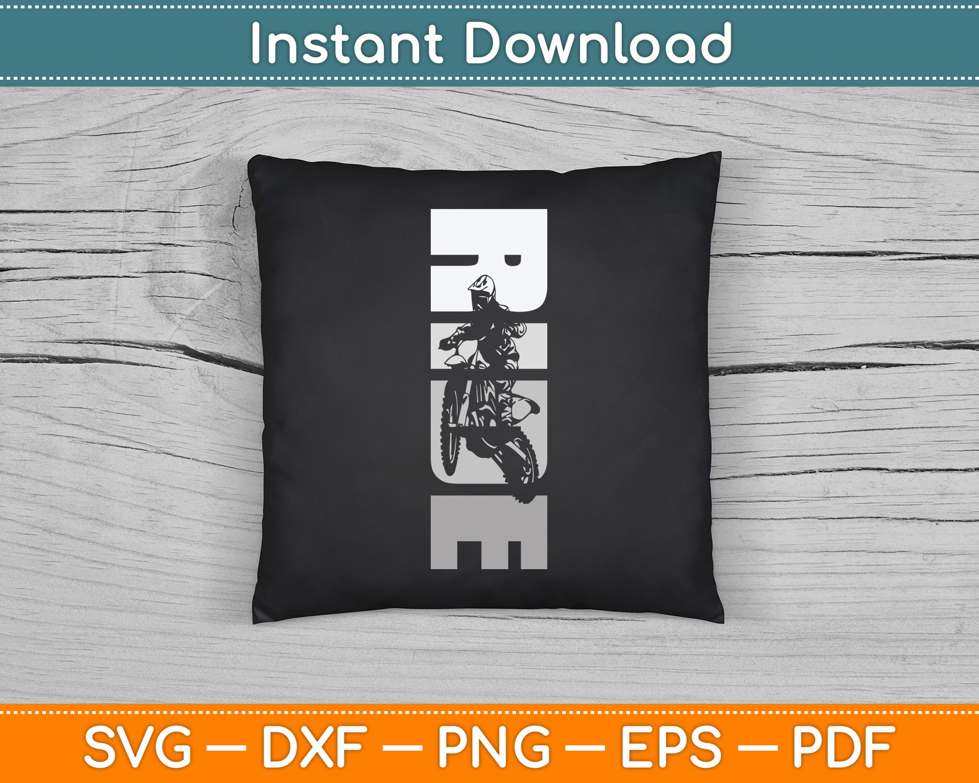 Ride Dirt Bike Motocross SVG PNG Digital Cutting File