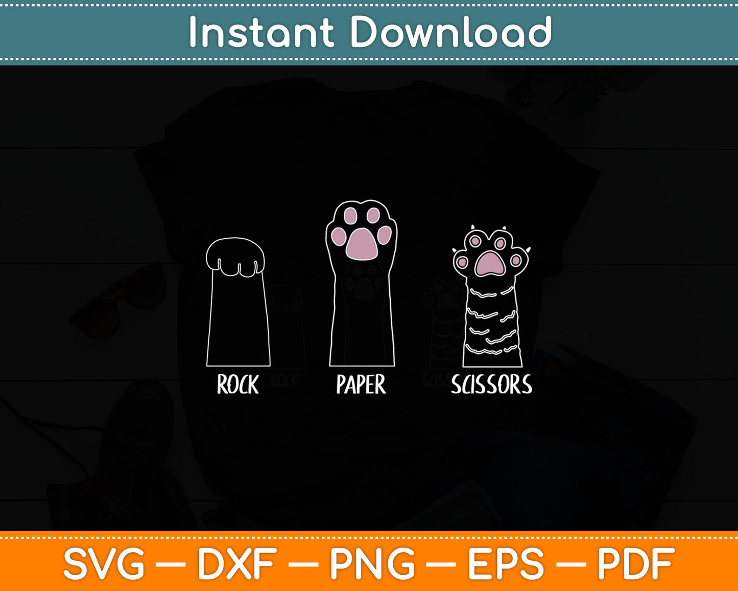 Rock Paper Scissors Svg Digital Cutting File