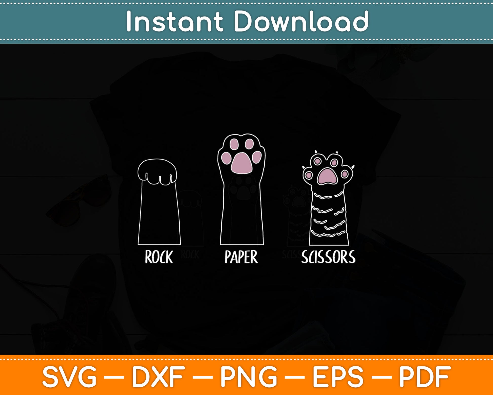 Rock Paper Scissors Svg Digital Cutting File