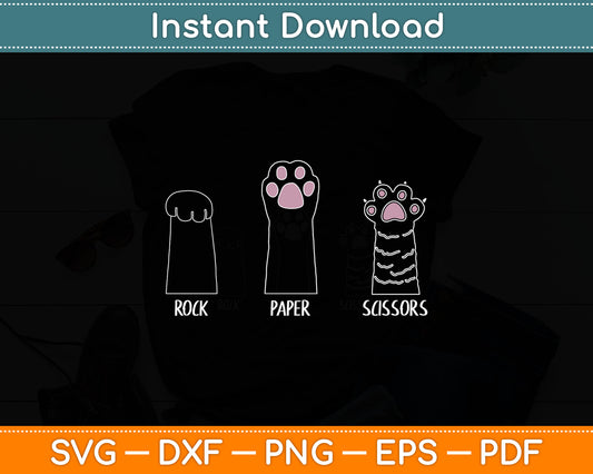 Rock Paper Scissors Svg Digital Cutting File