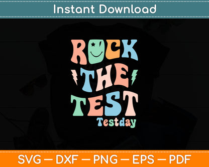 Rock The Test Testday Svg Digital Cutting File
