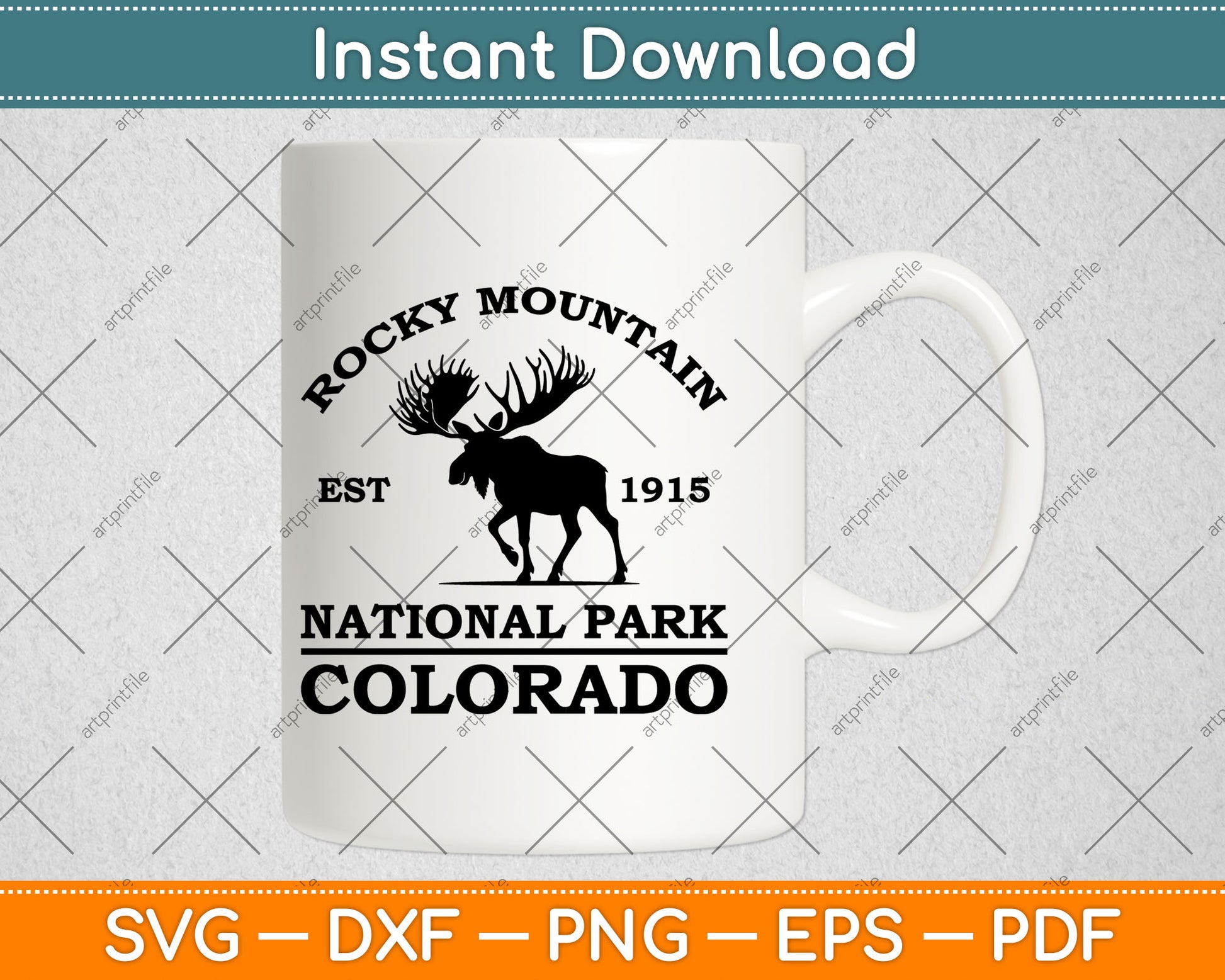 Rocky Mountain National Park Colorado Moose Svg Digital Cutting File