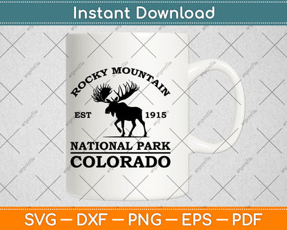 Rocky Mountain National Park Colorado Moose Svg Digital Cutting File