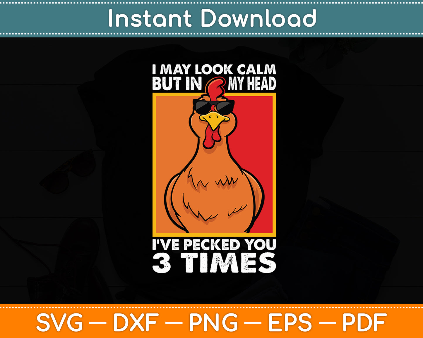 Rooster Chicken Farmers Farm Poultry Lover Svg Png Dxf Digital Cutting File