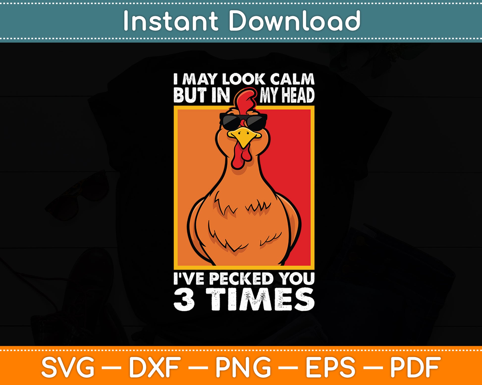 Rooster Chicken Farmers Farm Poultry Lover Svg Png Dxf Digital Cutting File