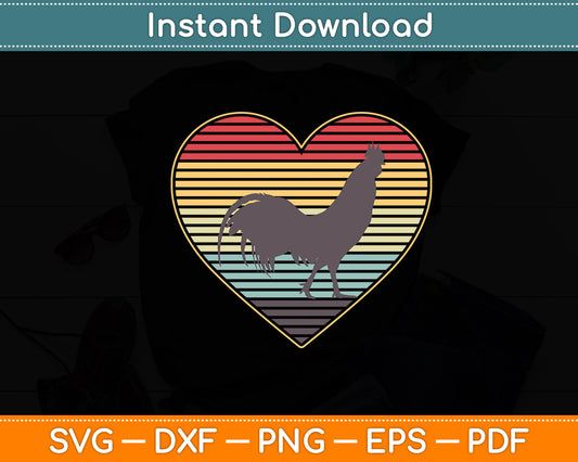 Rooster Farm Animal Lover Retro Vintage Cute 60s 70s Farmer Svg Digital Cutting File