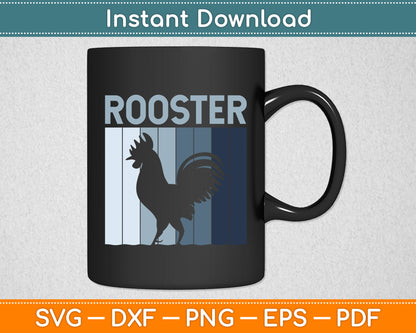 Rooster Vintage Retro Svg Digital Cutting File