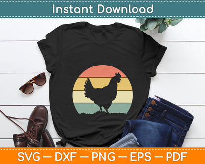 Rooster Vintage Retro Style Svg Png Dxf Digital Cutting File