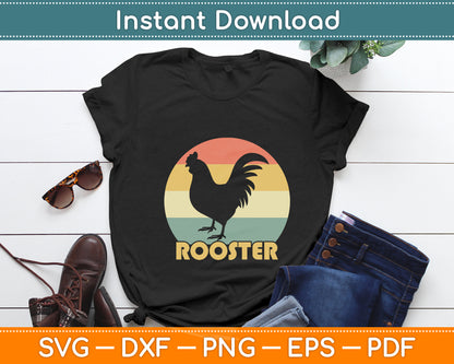 Rooster Vintage Retro Style Svg Png Dxf Digital Cutting File