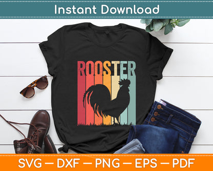 Rooster Vintage Retro Style Svg Png Dxf Digital Cutting File