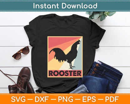 Rooster Vintage Retro Svg Digital Cutting File